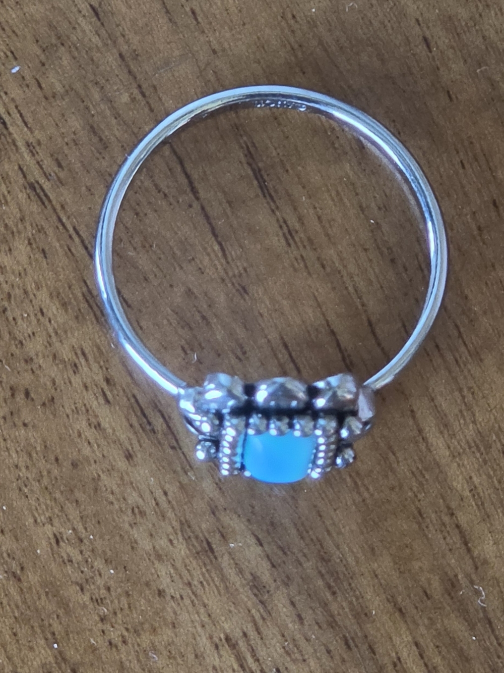 Sterling Silver Blue Stone Accent Ring - Women's Jewelry